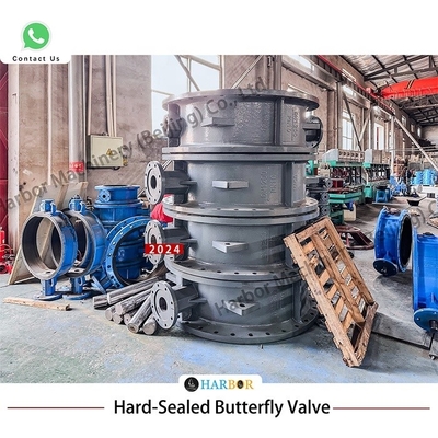 Medio de agua DN40-DN700 Turbina manual de acero fundido de sellado suave válvula mariposa D371X-16C