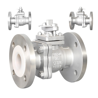 Valva de bola revestida con PTFE de plata Q41F46-16P Resistencia a la corrosión Alta fiabilidad