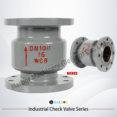 H42H-16/25C Válvula de verificación con brida vertical de acero fundido en un solo sentido con soporte OEM