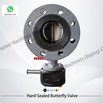 Válvula de mariposa de turbina manual de acero fundido WCB D341X-10/16C para medios de agua