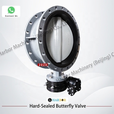 Válvula de mariposa de turbina manual de acero fundido WCB D341X-10/16C para medios de agua
