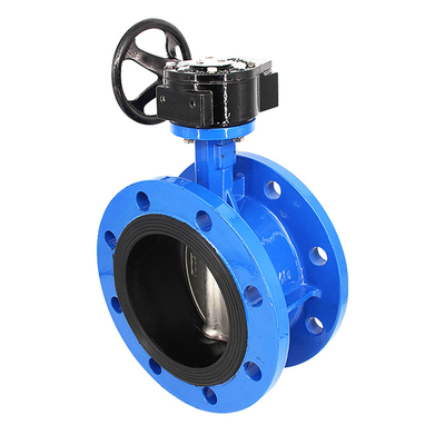 DN40-DN1200 Conexión manual de la brida Válvula de mariposa de hierro dúctil de turbina para beneficio