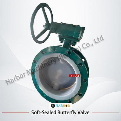 Válvula de mariposa de acero fundido totalmente revestida con PTFE D341F46-16C para industrial