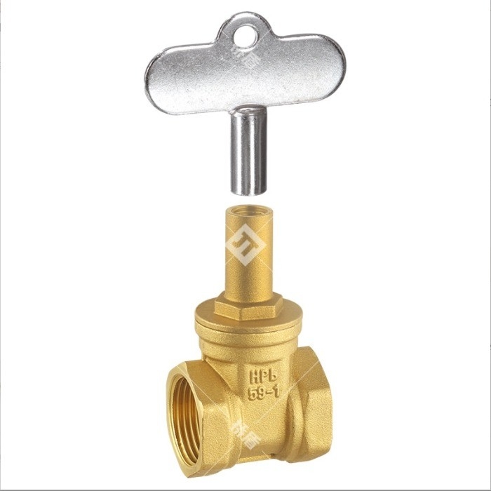 Triángulo interno con llave en T, pequeña válvula de puerta de latón, el producto más vendido de China.