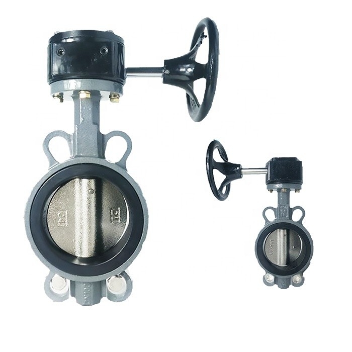 Medio de agua DN40-DN700 Turbina manual de acero fundido de sellado suave válvula mariposa D371X-16C