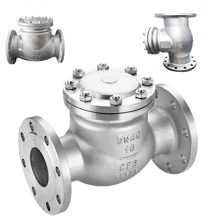 Válvula de control de oscilación con brida media de agua y gas de acero inoxidable DN15-DN300